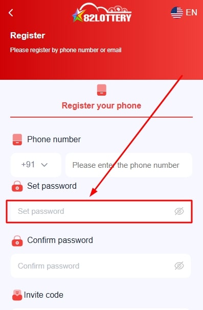 Type the password you want to set